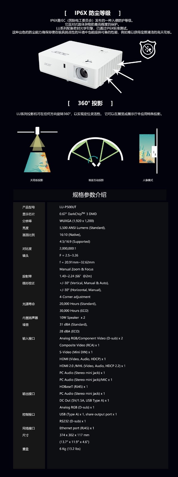 宏碁(Acer) LU-P500UT 投影仪.jpg